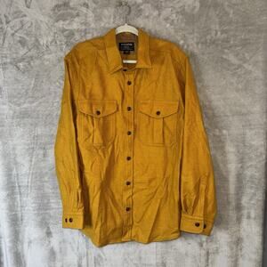Filson Wool Blend Shirt Jacket Mustard Yellow CPO Overshirt Workwear Men’s XL